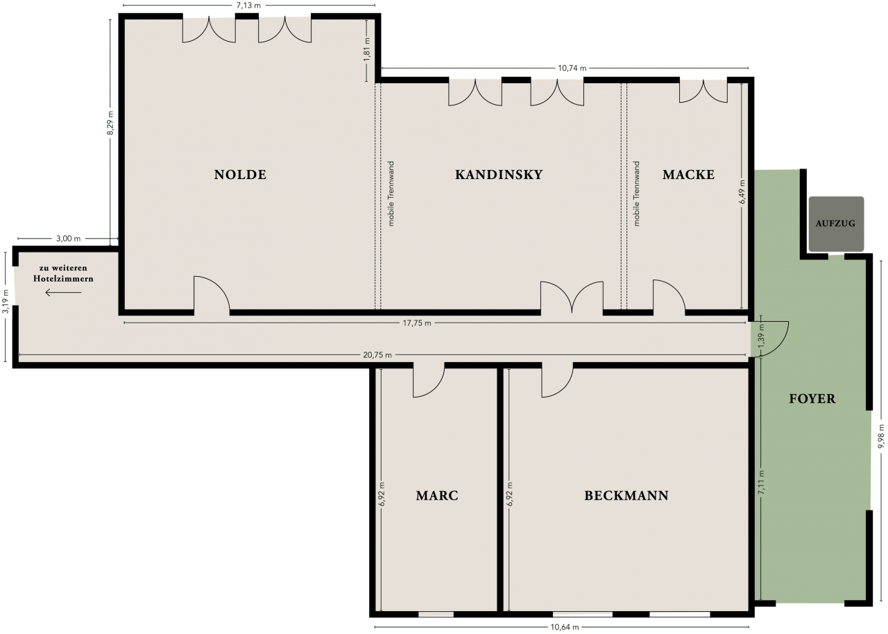 
Foyer
Bis 36 Personen | 57 m²

