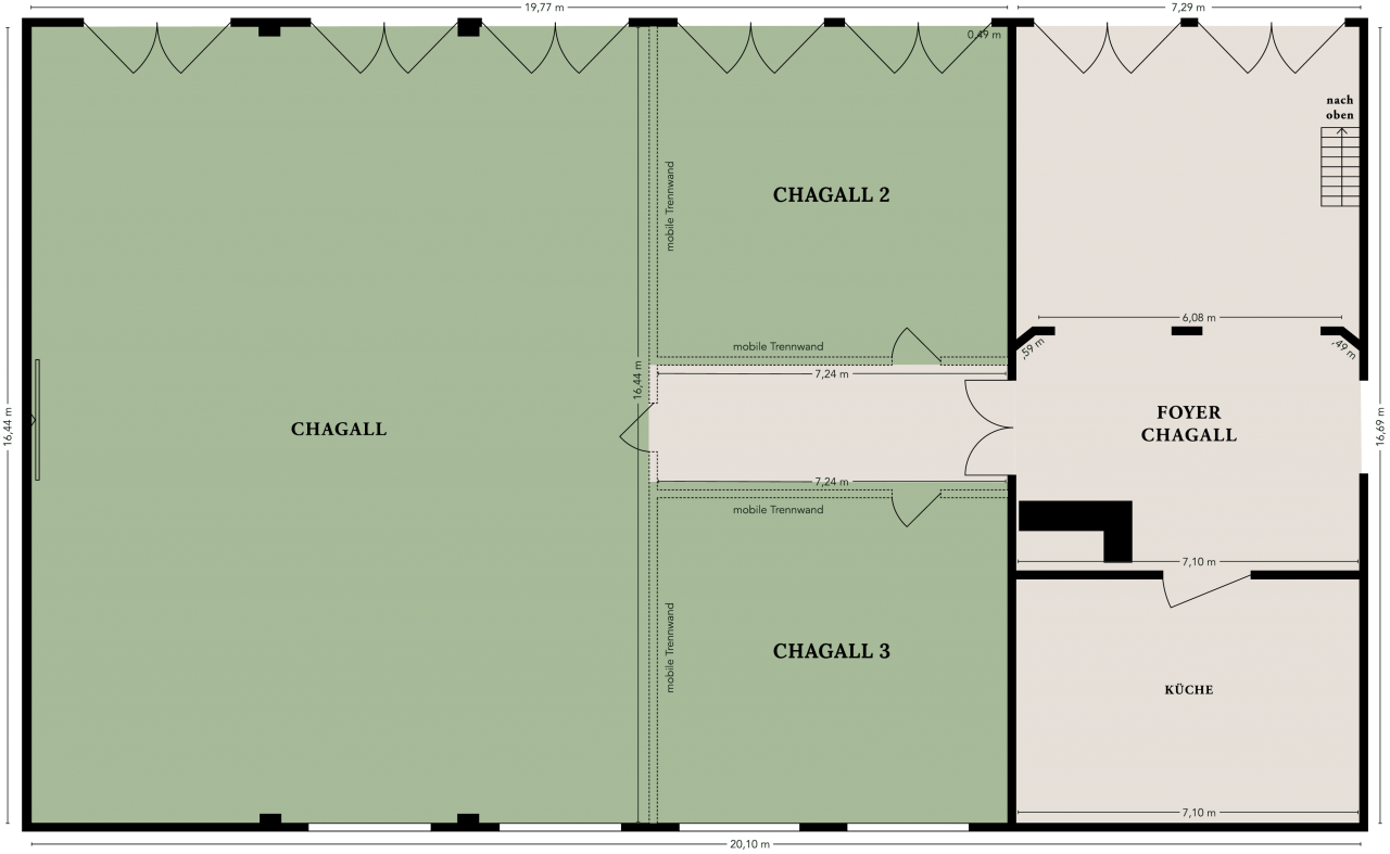 
Chagall
Bis zu 220 Personen | 320 m²

